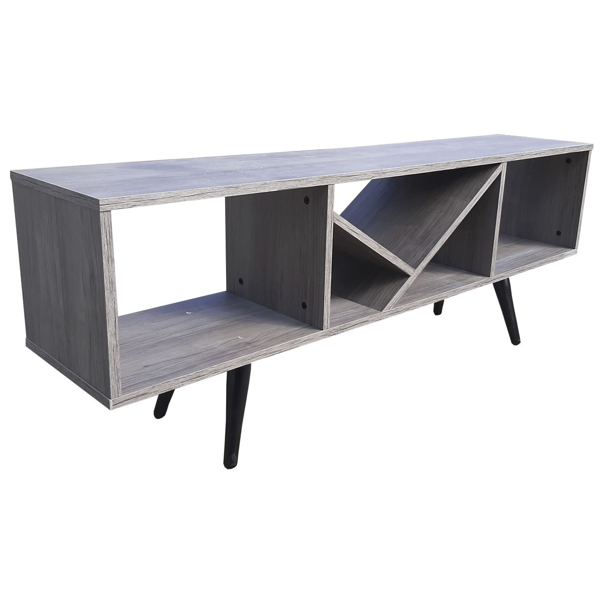 Rack Centro De Entretenimiento Smart Hogare, Para Tv 55 Inteligente y Moderno Gris Storm image number null