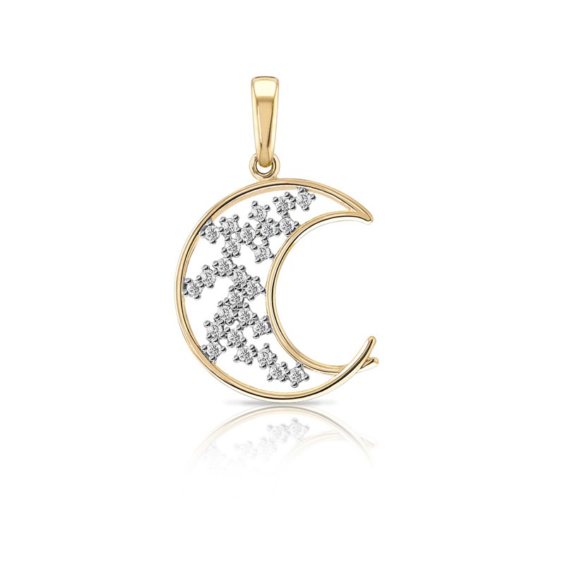 DIJE LUNA ASTRAL ORO 14K ABBA JOYAS. image number null
