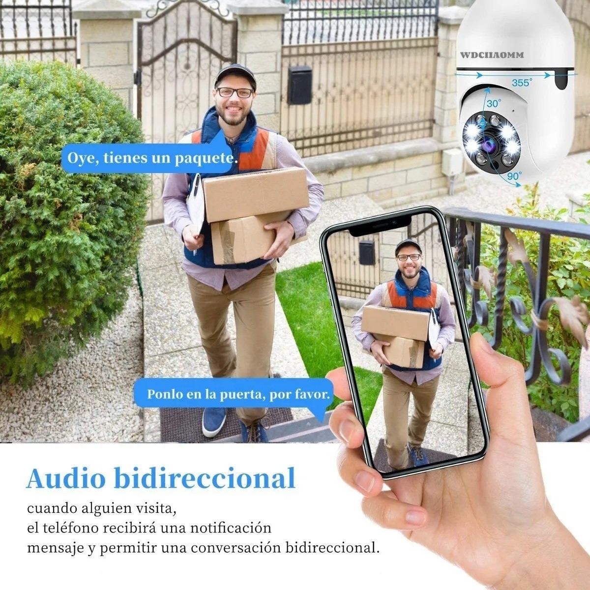 C&aacute;mara De Seguridad Socket 3mp Wifi Exterior/interior 360&ordm; image number null