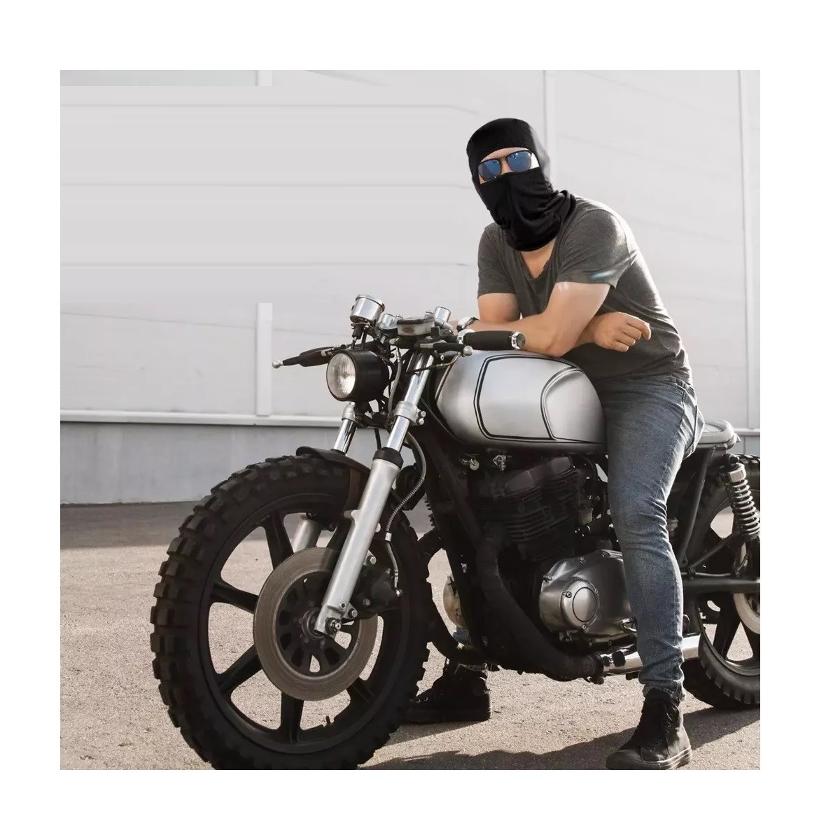 Kit Bandana Pasamonta&ntilde;as Balaclava T&aacute;ctico M&aacute;scara Moto 10 Pack Negro gris oscuro blanco image number null