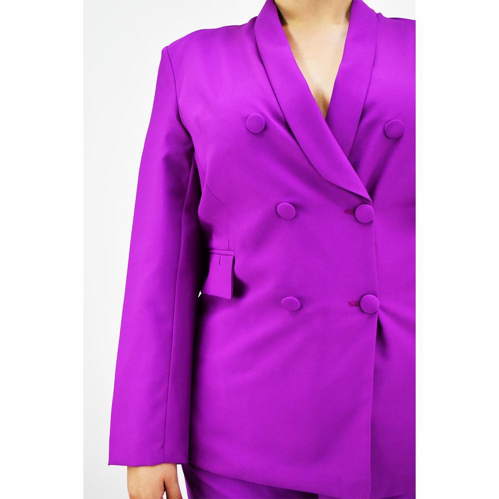 Blazer doble botonadura Roman Fashion /Tallas Extras, 1370 (Magenta) image number null