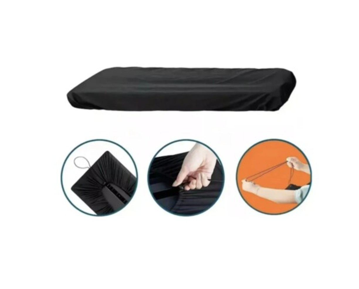 Cubierta El&aacute;stica y Impermeable para Piano Electr&oacute;nico Modelo Negro image number null