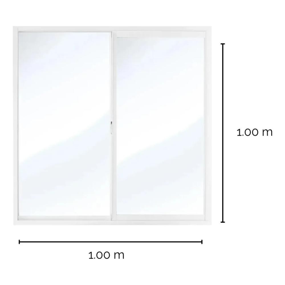 VENTANA ALUMINIO 1.5" 100X100 CRISTAL CLARO 3MM image number null