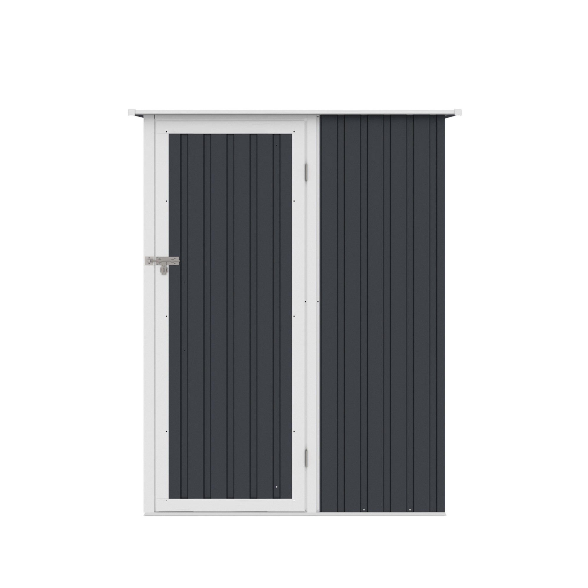 Bodega Cobertizo Exterior Fortex de Metal 143 x 186 x 90 cm Color Gris Oscuro image number null