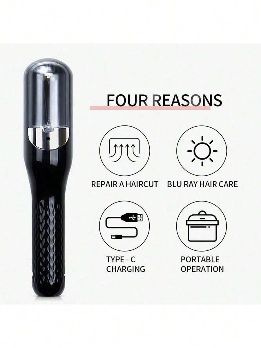 Maquina Recortadora de Puntas Abiertas Recargable, Removedor Autom&aacute;tico de Puntas Abiertas para Cabello image number null