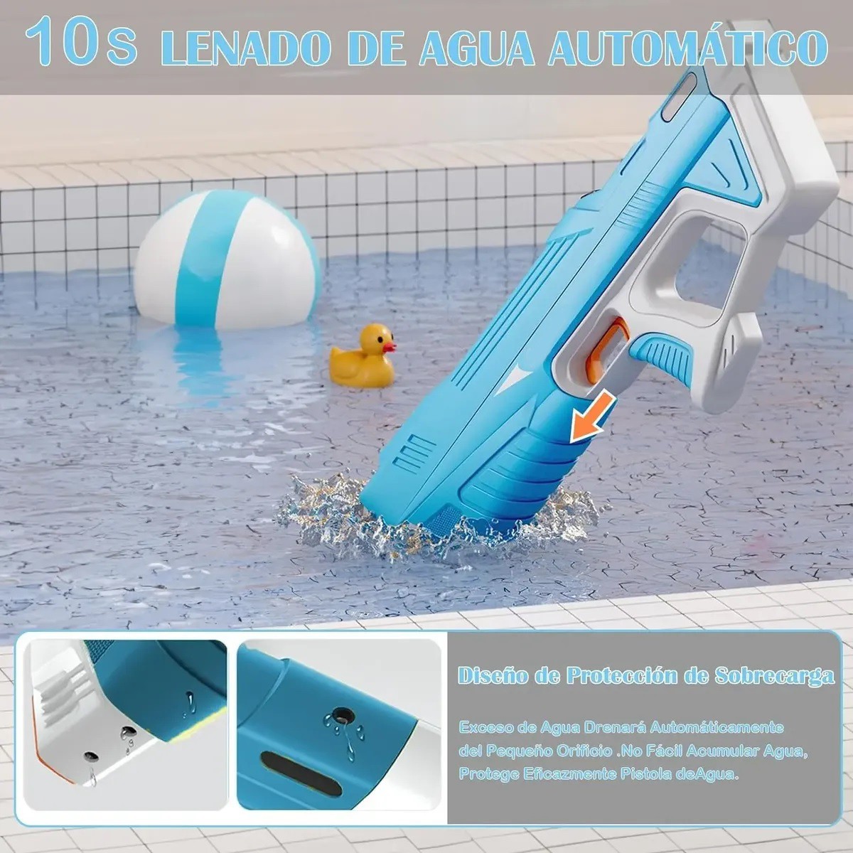 Pistola De Agua El&eacute;ctrica Con Succi&oacute;n Autom&aacute;tica De Agua image number null