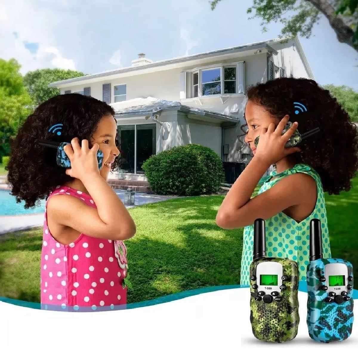 Par Radios Walkie Talkies Para Ni&ntilde;os Con 22 Canales 3km 2 Pzs image number null