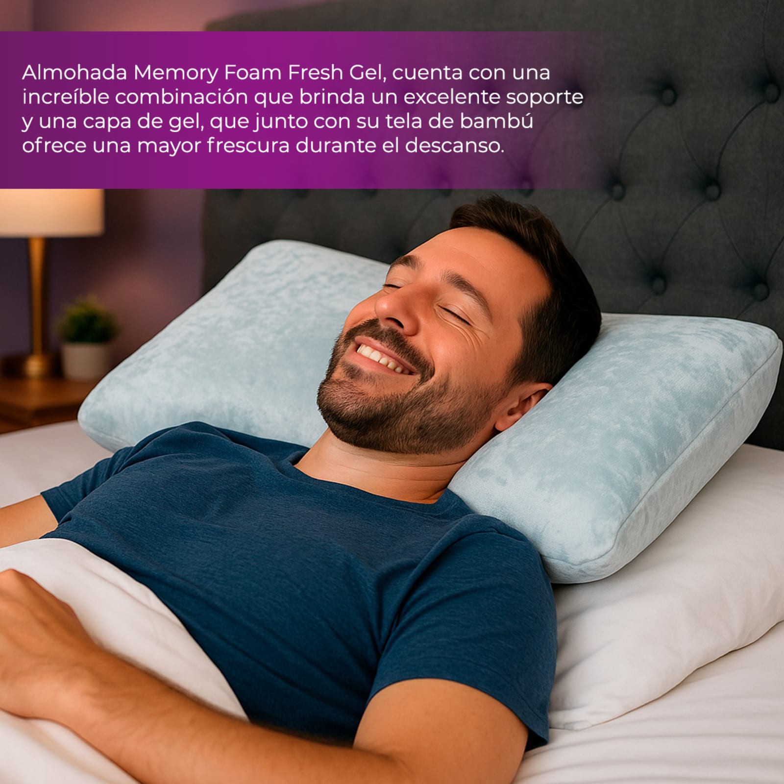Almohada Spring Air Bamboo Infinite Memory Foam Est&aacute;ndar image number null