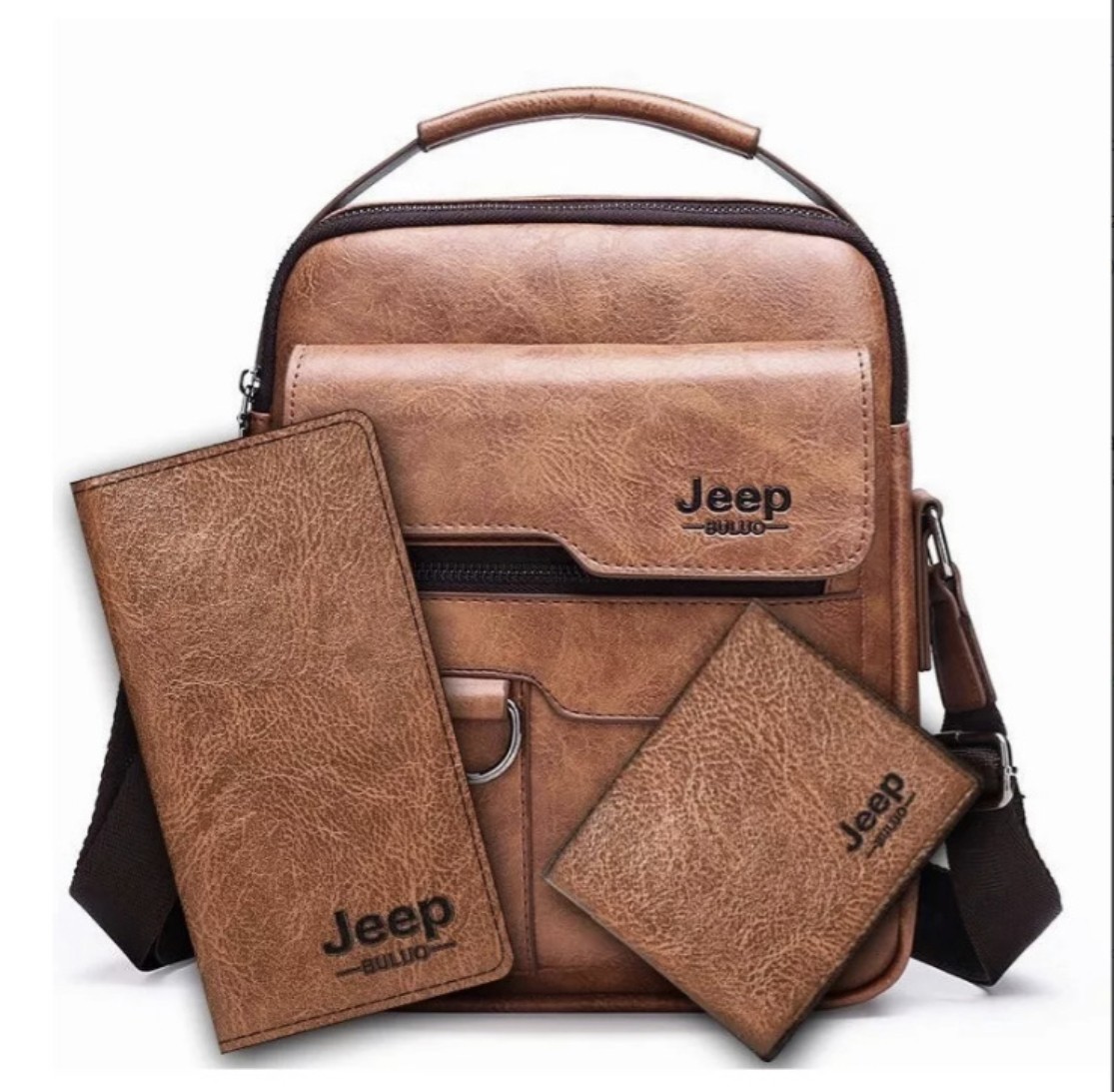 Bolso Mariconera Hombre Maletin Bandoleras Y Billetera Kit image number null