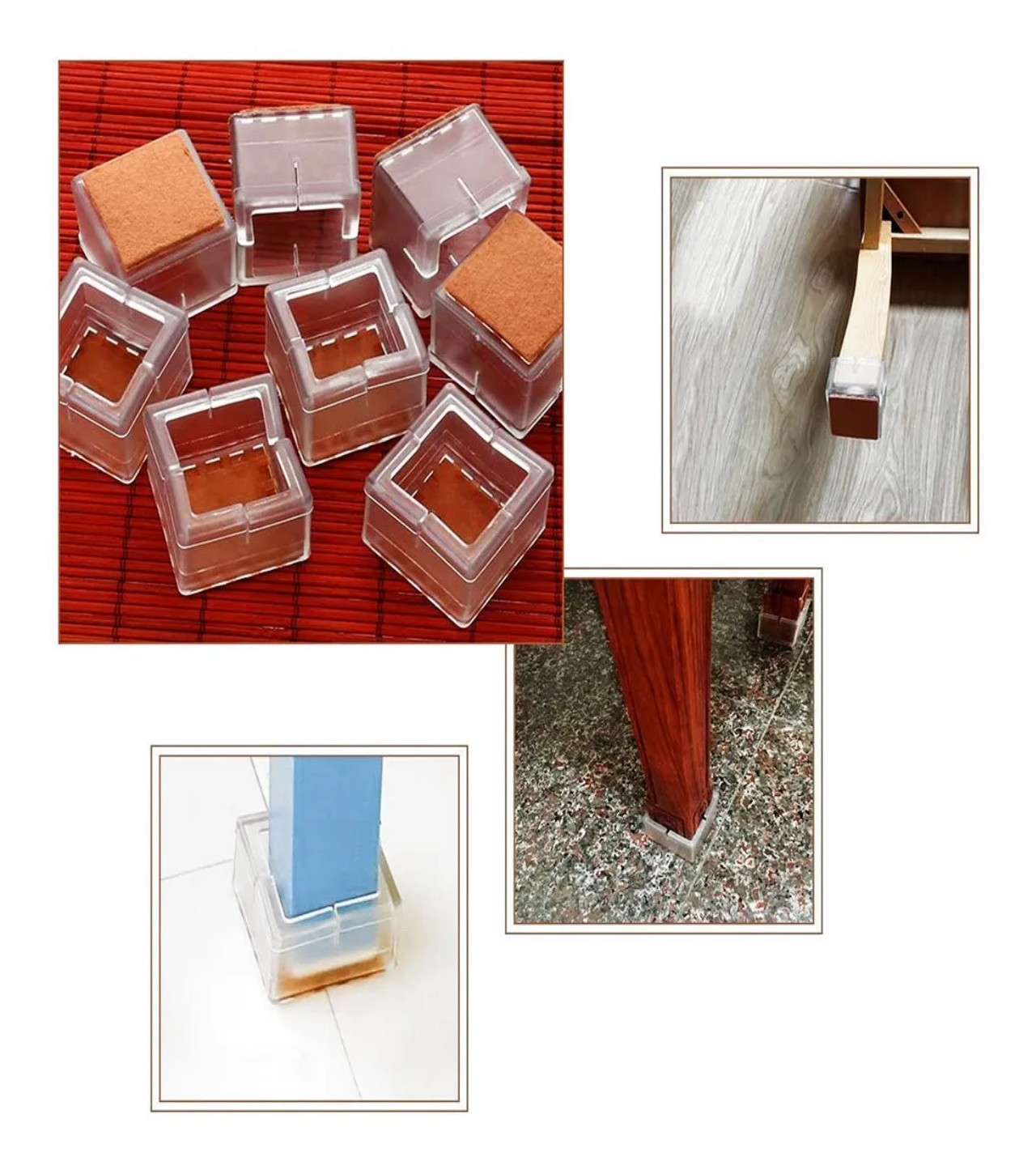 Protector Grueso De Silicona Para Patas De Muebles, Sillas transparente image number null