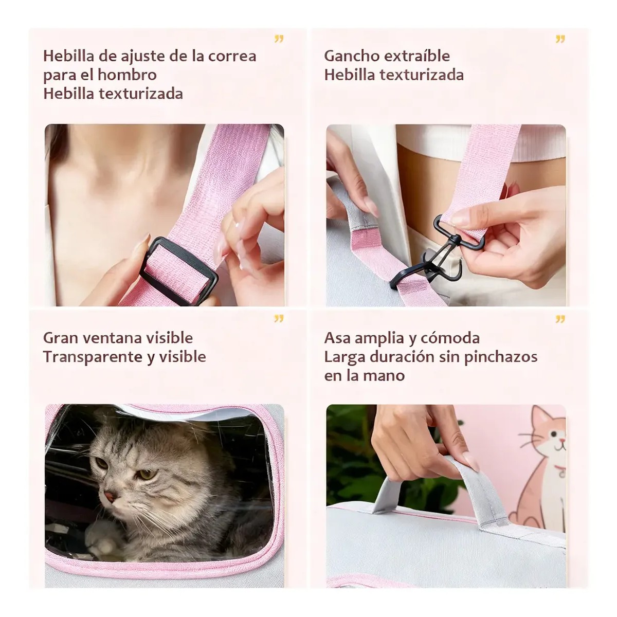 Mochila Plegable Transportadora Bolsa Mascotas Perro Gato Estilo 5 image number null