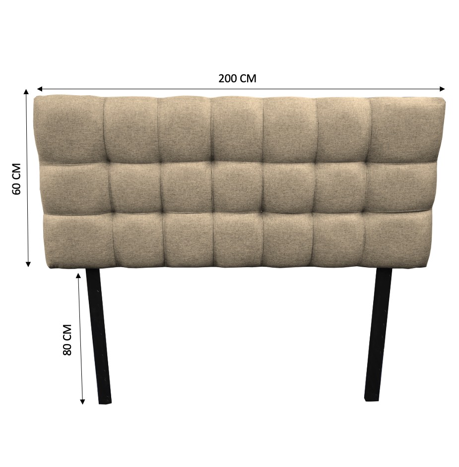 Cabecera El Bazar Store Linq King Size Beige, Ajuste de altura image number null
