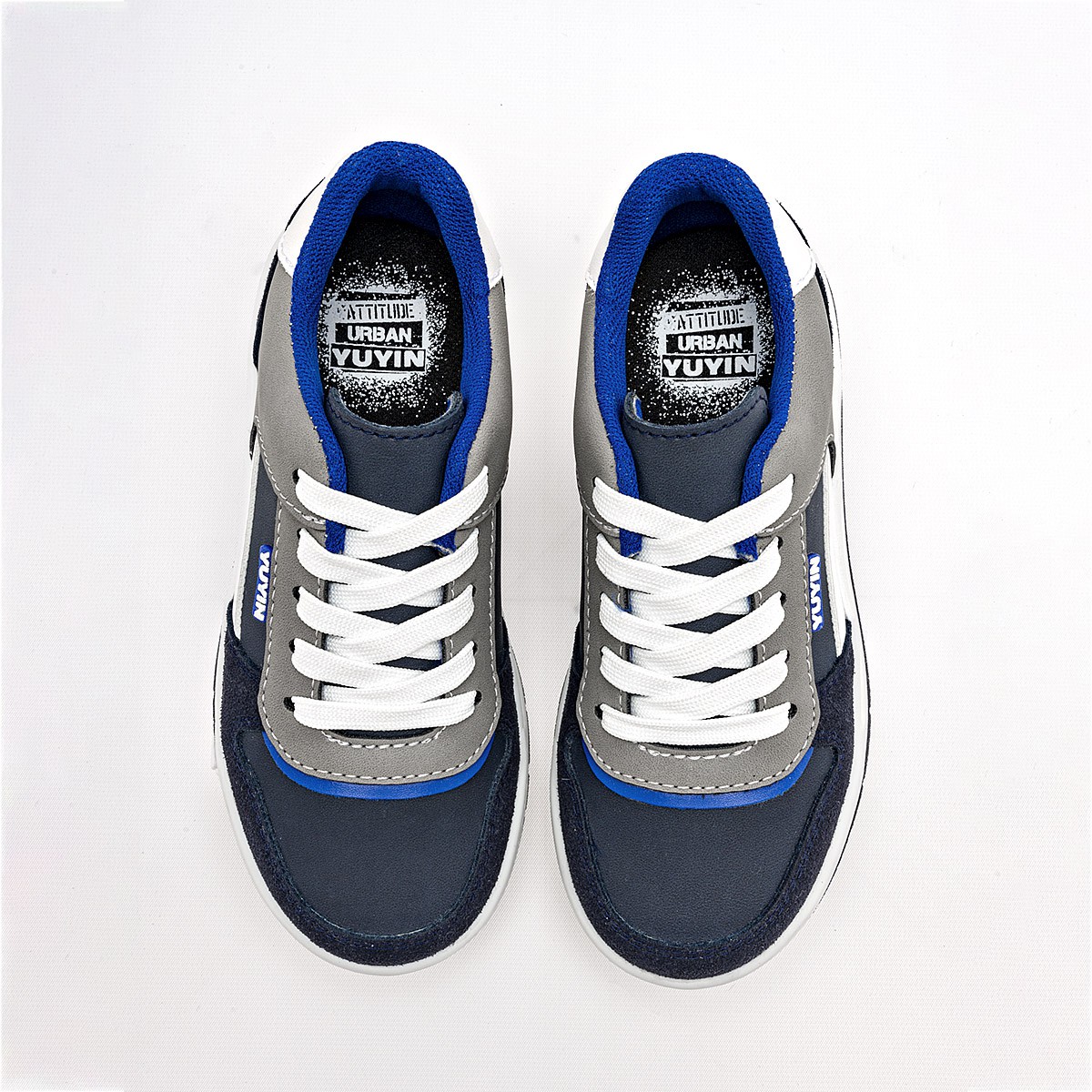 TENIS URBANO Yuyin NI&Ntilde;O EN COLOR MARINO GRIS BLANCO 25031 image number null