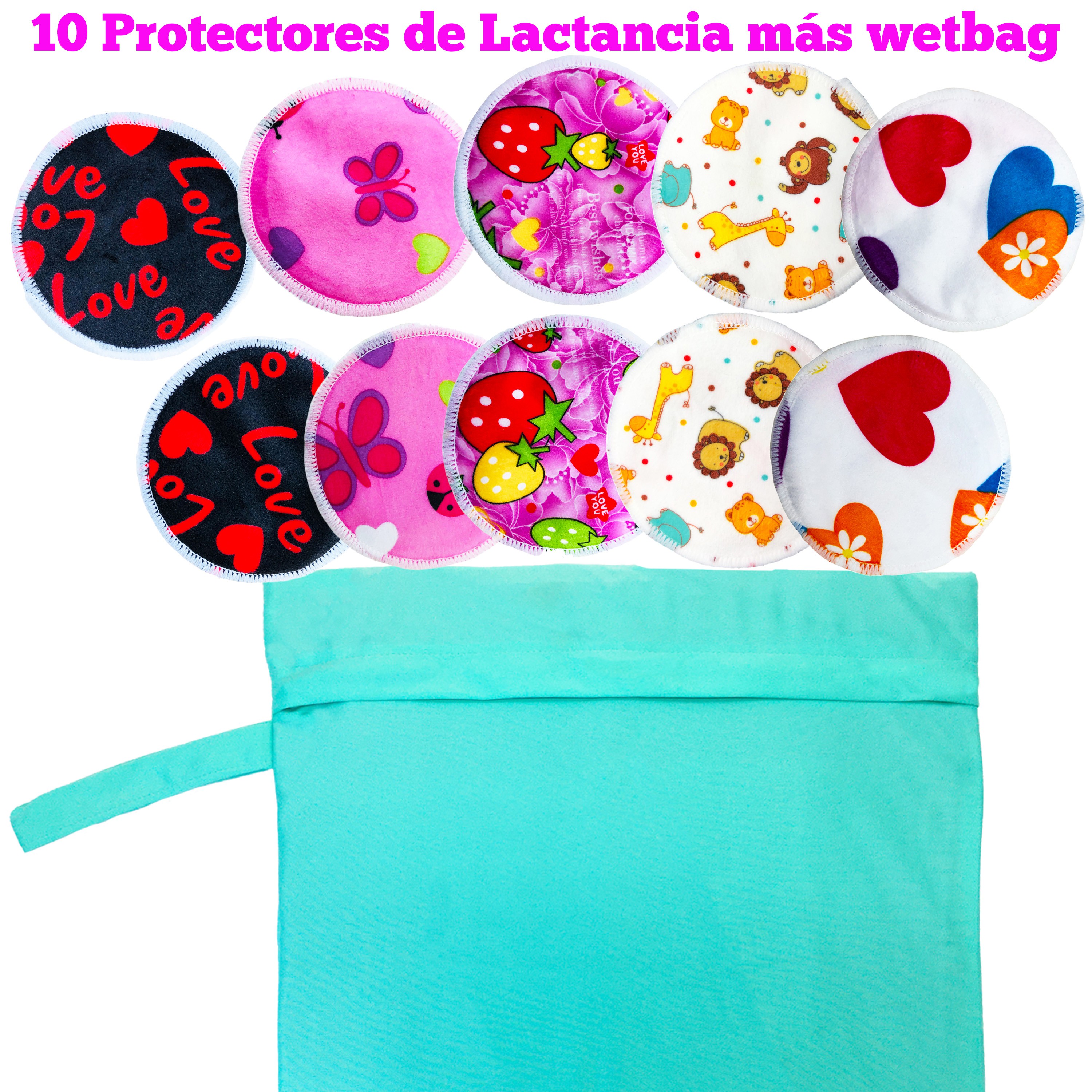 Protectores De Lactancia Lavables Ecol&oacute;gicos Tela Ecobaby Original M&aacute;s Bolsita Wetbag image number null