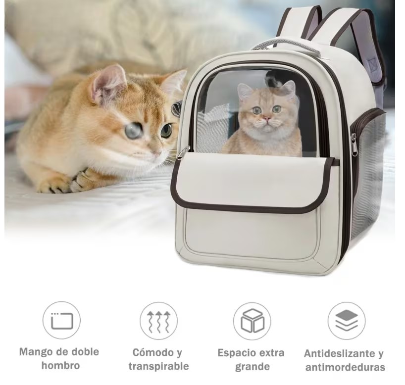 Mochila Transportadora Para Perros Gatos Mascotas Peque&ntilde;a image number null