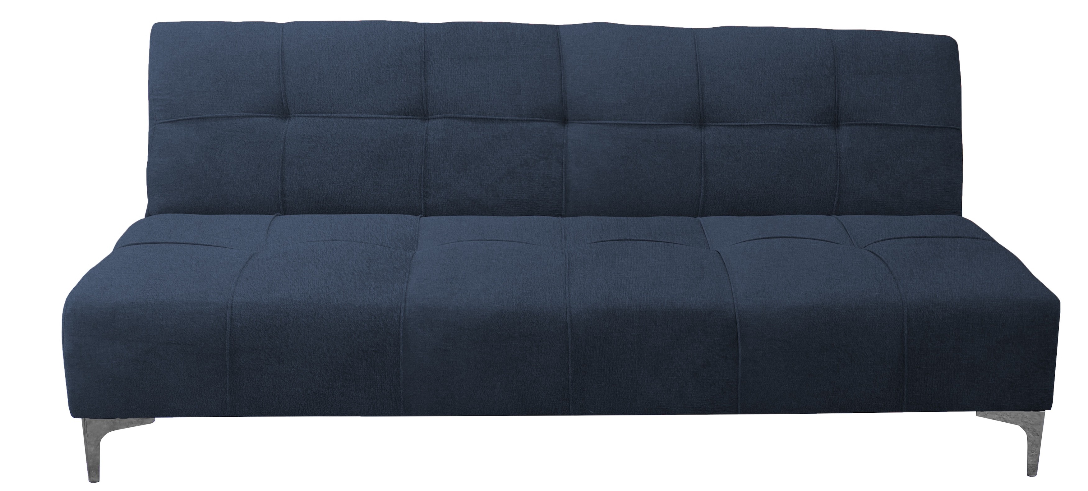 Sofa Cama Reclinable El Bazar Store New York Azul Terciopelo Marino Futon 3 posiciones Sala image number null