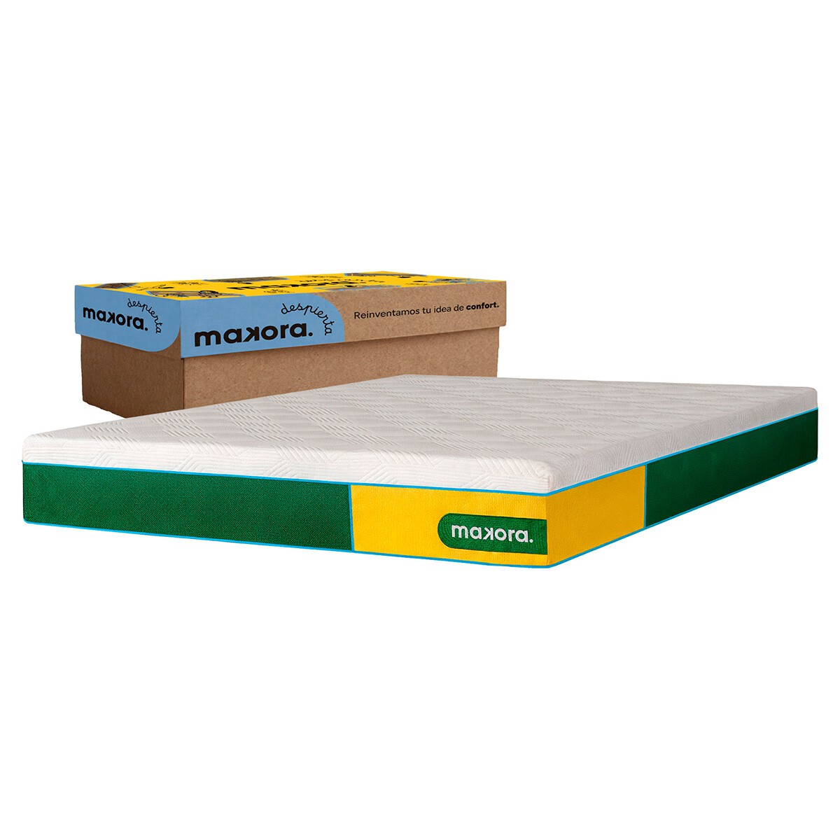Colch&oacute;n Queen Makora Noma Hybrid Essential Soft Foam image number null