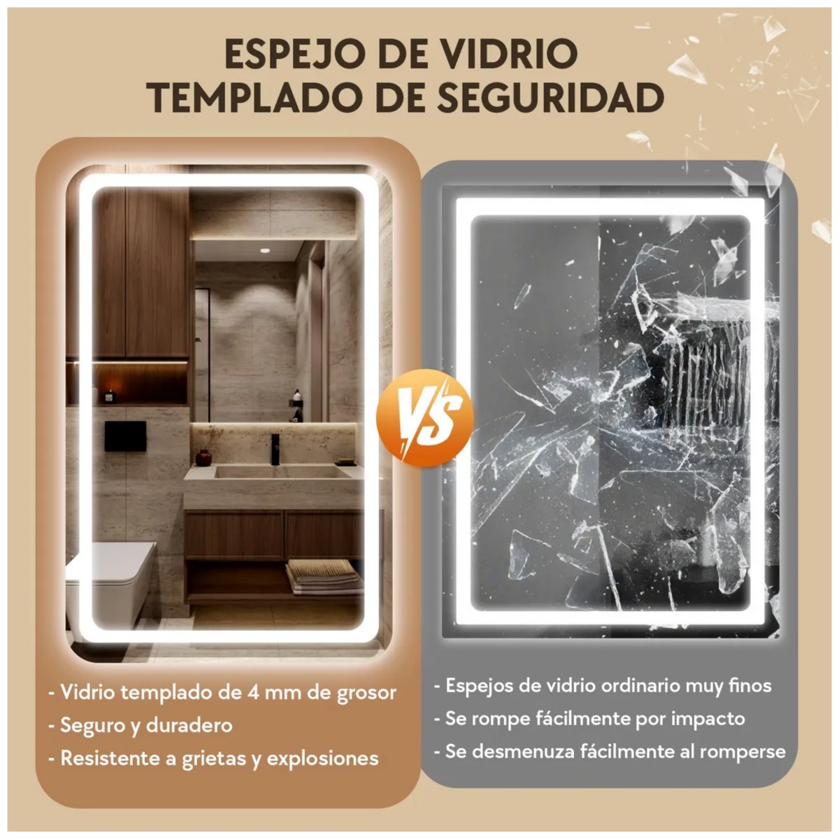 Espejo Rectangular Completo Piso Pared Full 3 Luces image number null