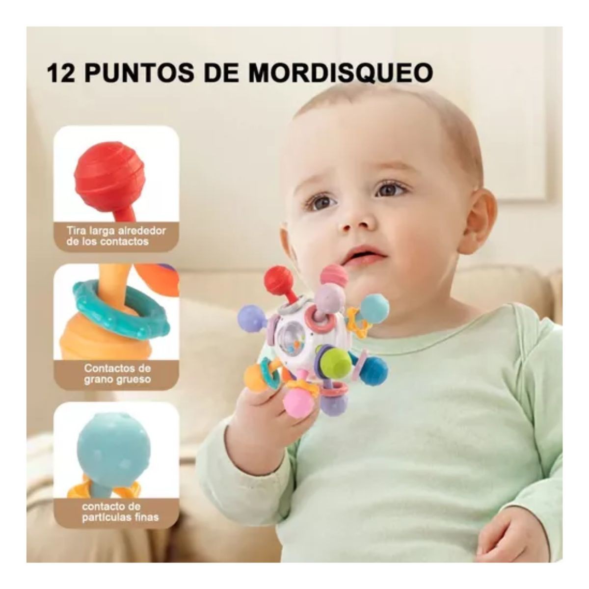 Juguete Para La Dentici&oacute;n Del Beb&eacute;, Alivia Las Enc&iacute;as Azul claro. image number null