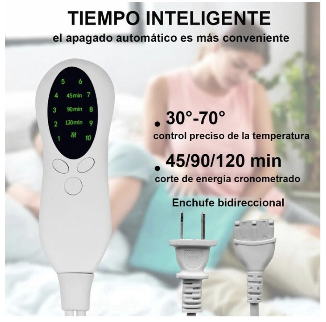 Coj&iacute;n El&eacute;ctrico Terapia De Modelo Azul image number null