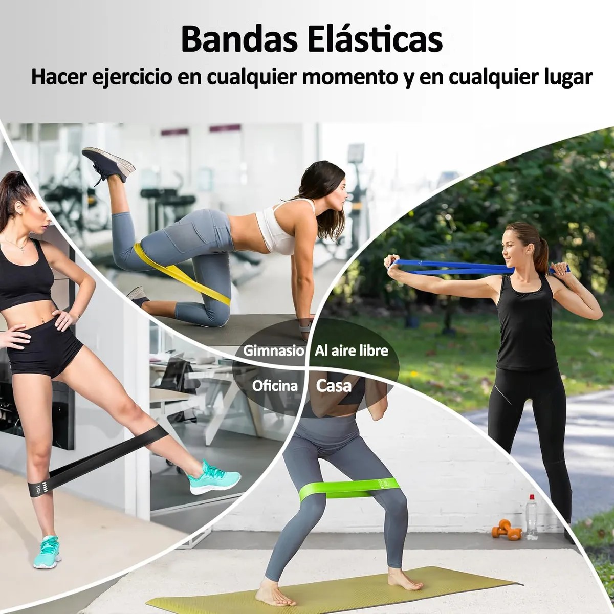 Set 12 Pzs Bandas Ligas De Resistencia Piernas + 2 Rollos Vendas image number null