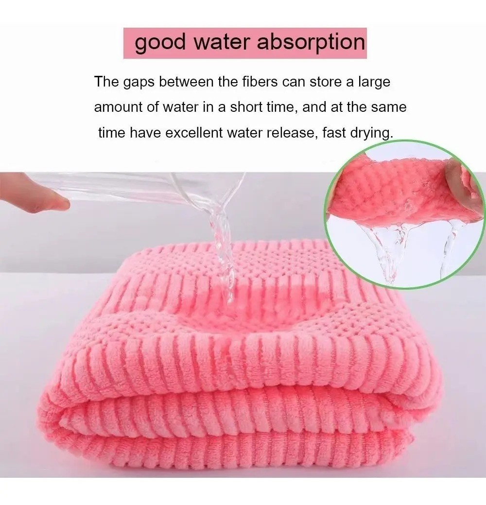 "4 Pzs Juego Toalla Ba&ntilde;o,lana Coral Suave De Alta Densidad Azul Oscuro y Rosa profundo " image number null