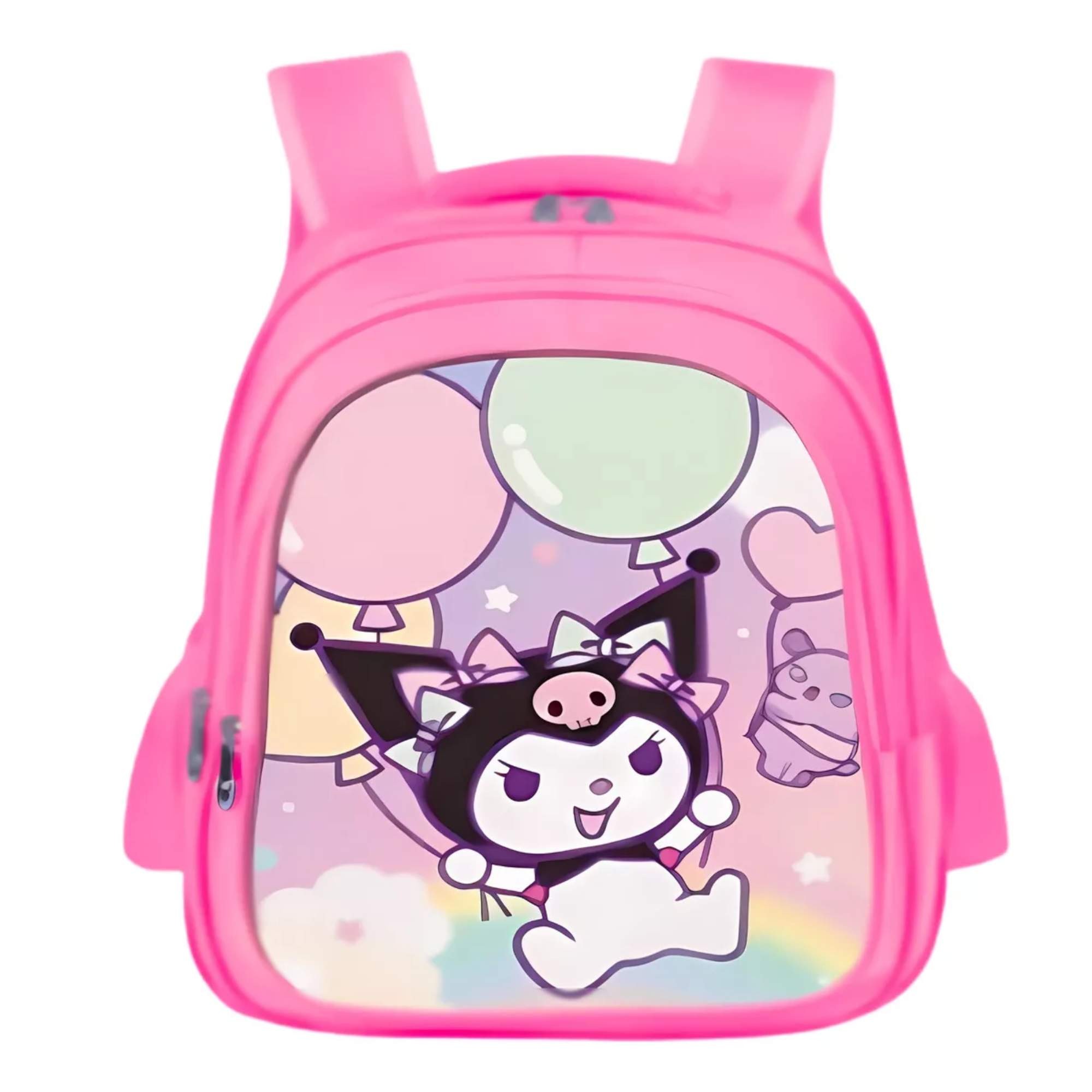 Mochila Lenticular 3D Kuromi Rosa Escolar, Juvenil, Estudiante Mochila con tirantes Casual Dise&ntilde;o Kuromi image number null