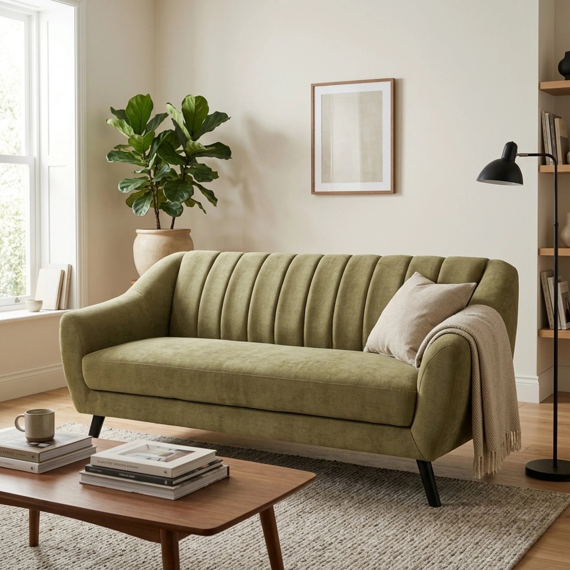 Sofa Rosie Verde Olivo Kessa image number null