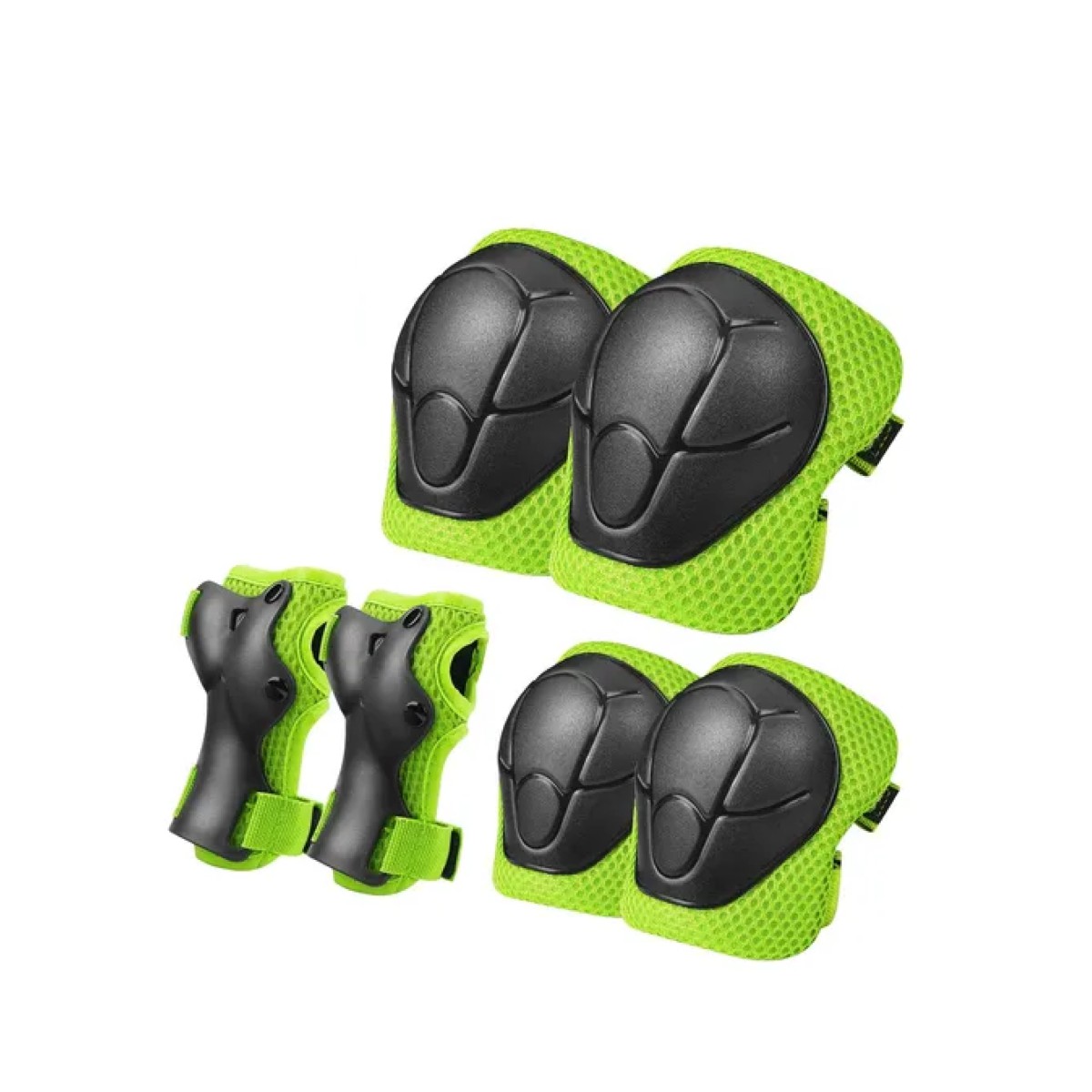 Kit 6pcs Rodilleras Coderas Y Mu&ntilde;equeras Protecci&oacute;n Para Ni&ntilde;os Verde image number null