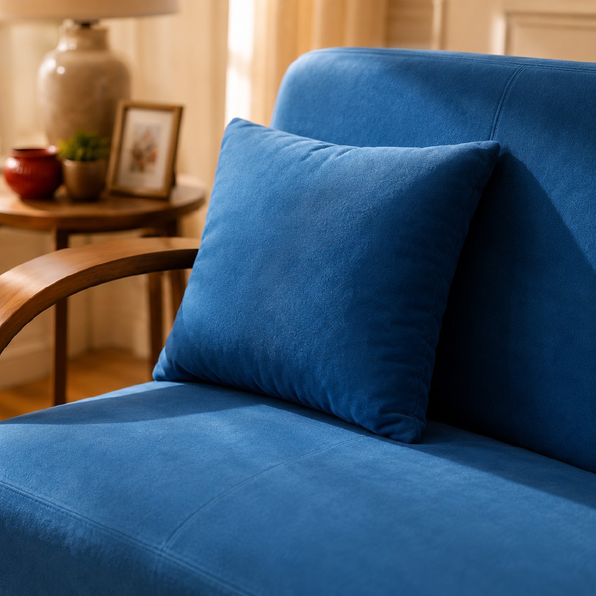 Sof&aacute; Cama Individual 237 Brazos Madera, Atlas del Descanso Color Azul image number null