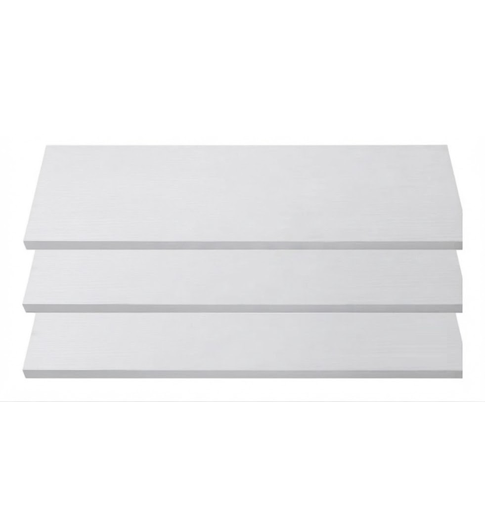 Set 3 Repisas Flotantes Minimalistas Madera Melamina 50x15cm Blanco image number null