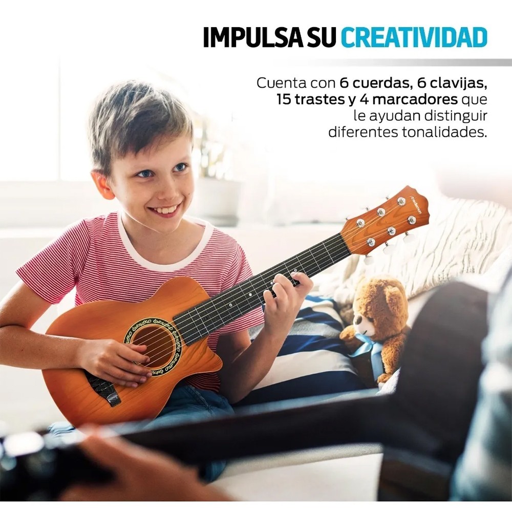 Guitarra Para Ni&ntilde;os De 4 A 12 A&ntilde;os Juguete Regalo Redlemon. image number null