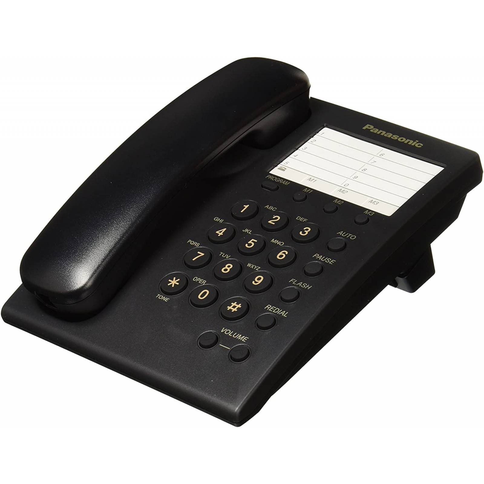 TELEFONO PANASONIC ALAMBRICO BASICO 13 MEMORIAS NEGRO(KX-TS550MEB) image number null