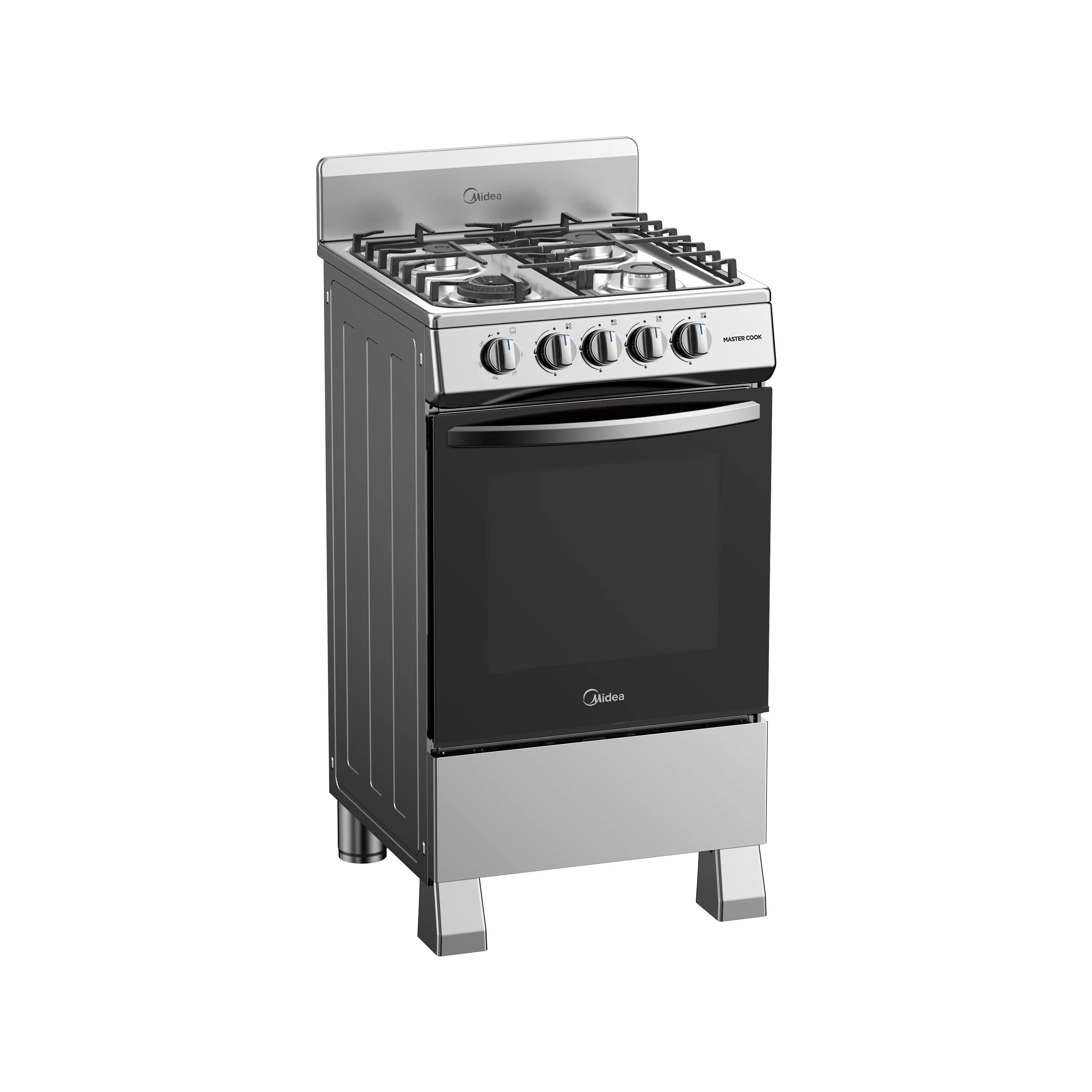 Estufa Midea MGS20FS1BIABG 20 pulgadas 4Q Acero Inox Silver ALBY ENTREGA SOLO VALIDA EN LA CDMX Y ZONA METROPOLINA image number null
