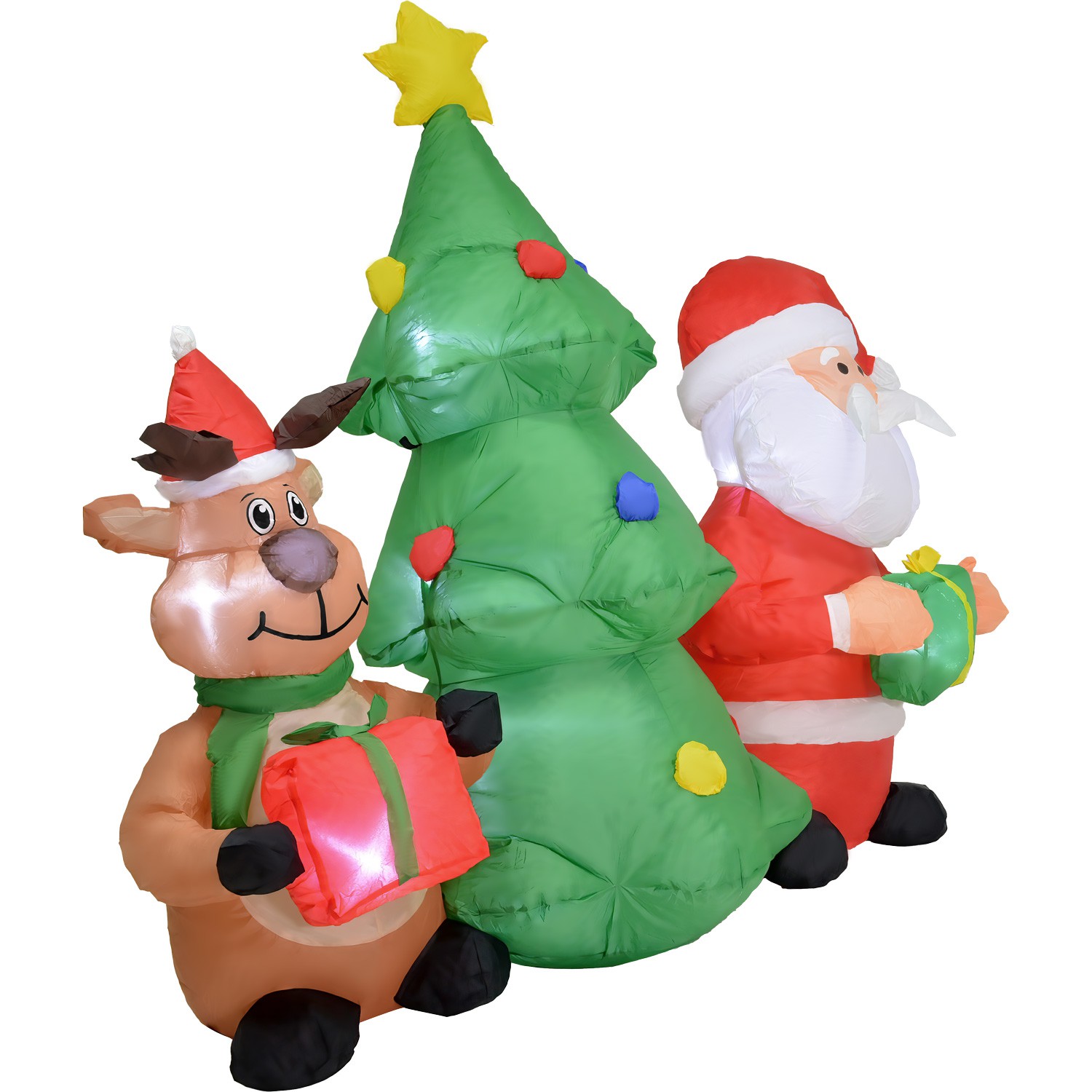 Inflable Navidad Santa Reno Arbol Luz Led Decoracion 1.5mts image number null