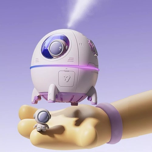 Humidificador De Aire Silencioso Astronaut Space Capsule Rosa Palido image number null