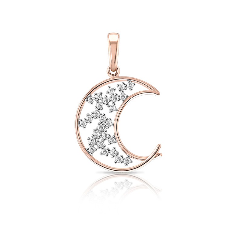 DIJE LUNA ASTRAL ORO 14K ABBA JOYAS. image number null