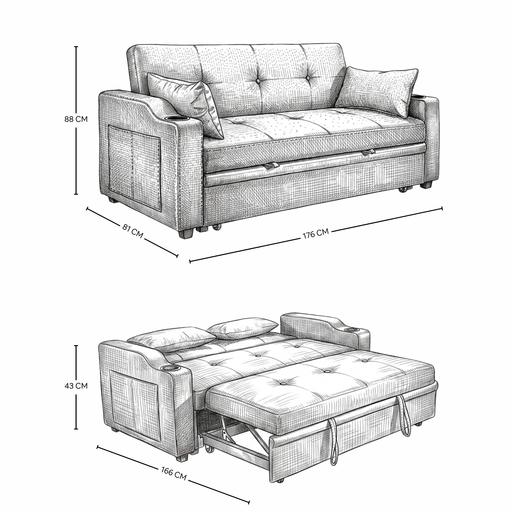 Sofa Cama Cafe Easy Living Sander image number null