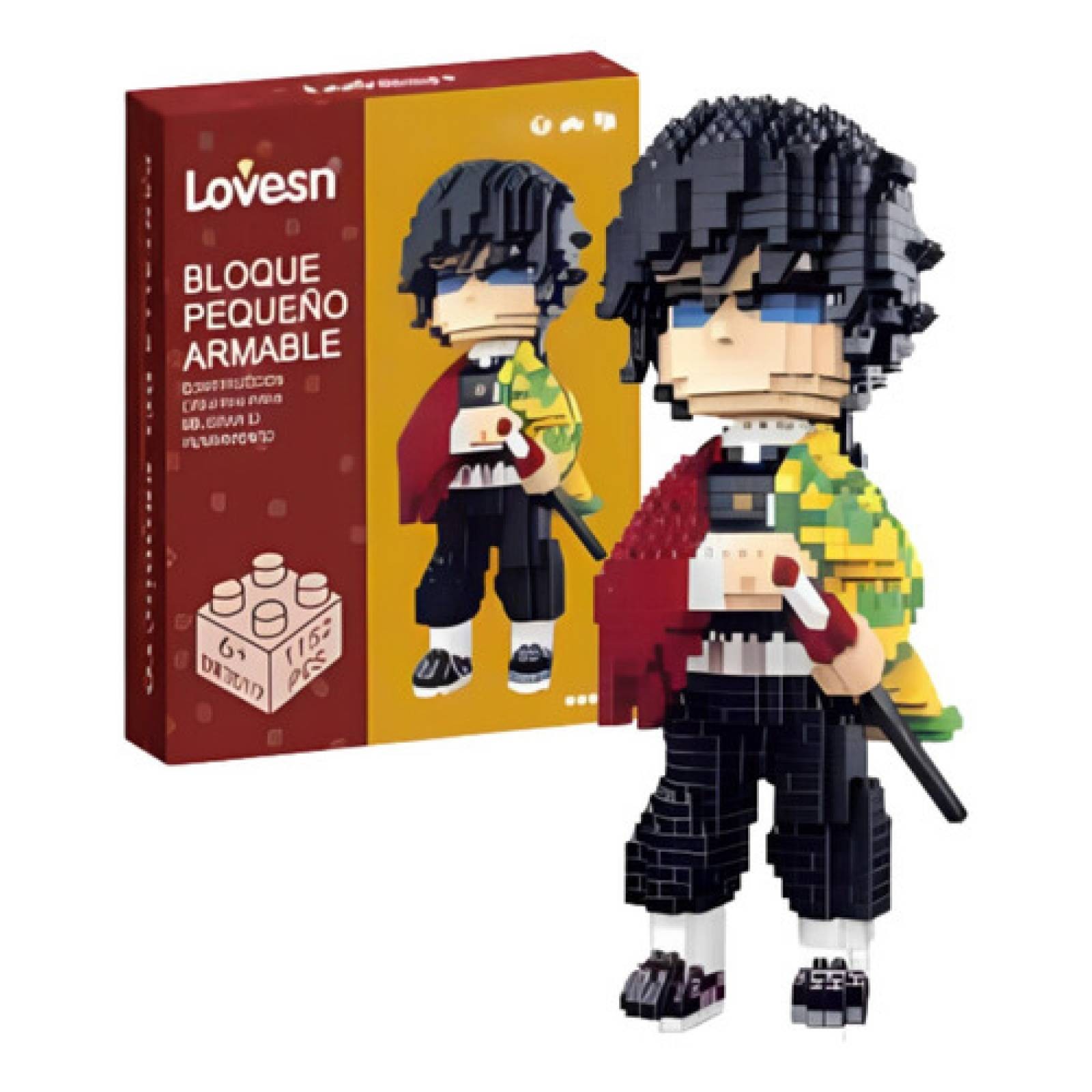 Figura Demon Slayer Kimetsu No Yaiba Figura De Bloques Armables 3d Cosplay Mini Building para ni&ntilde;os image number null