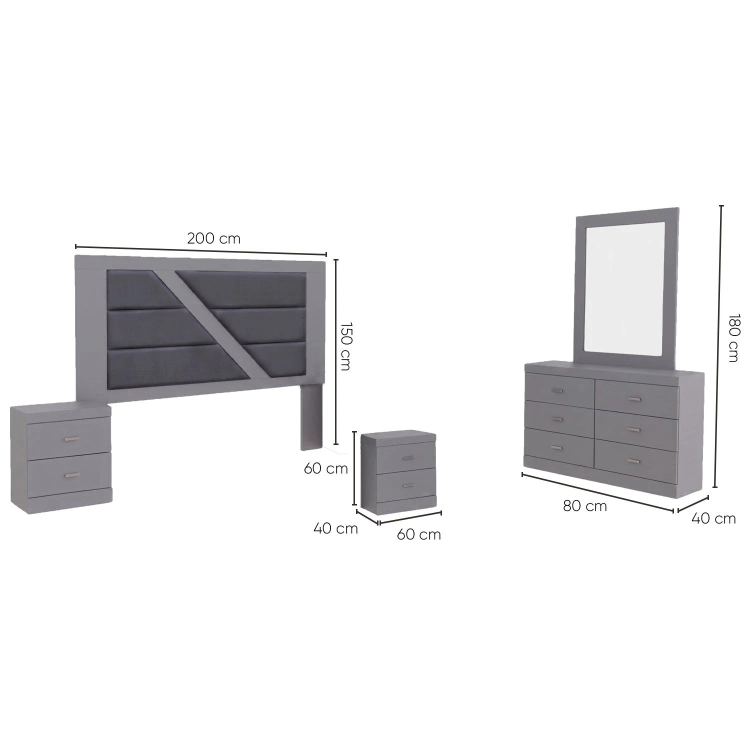 Recamara King Size Orion Gris Kessa image number null