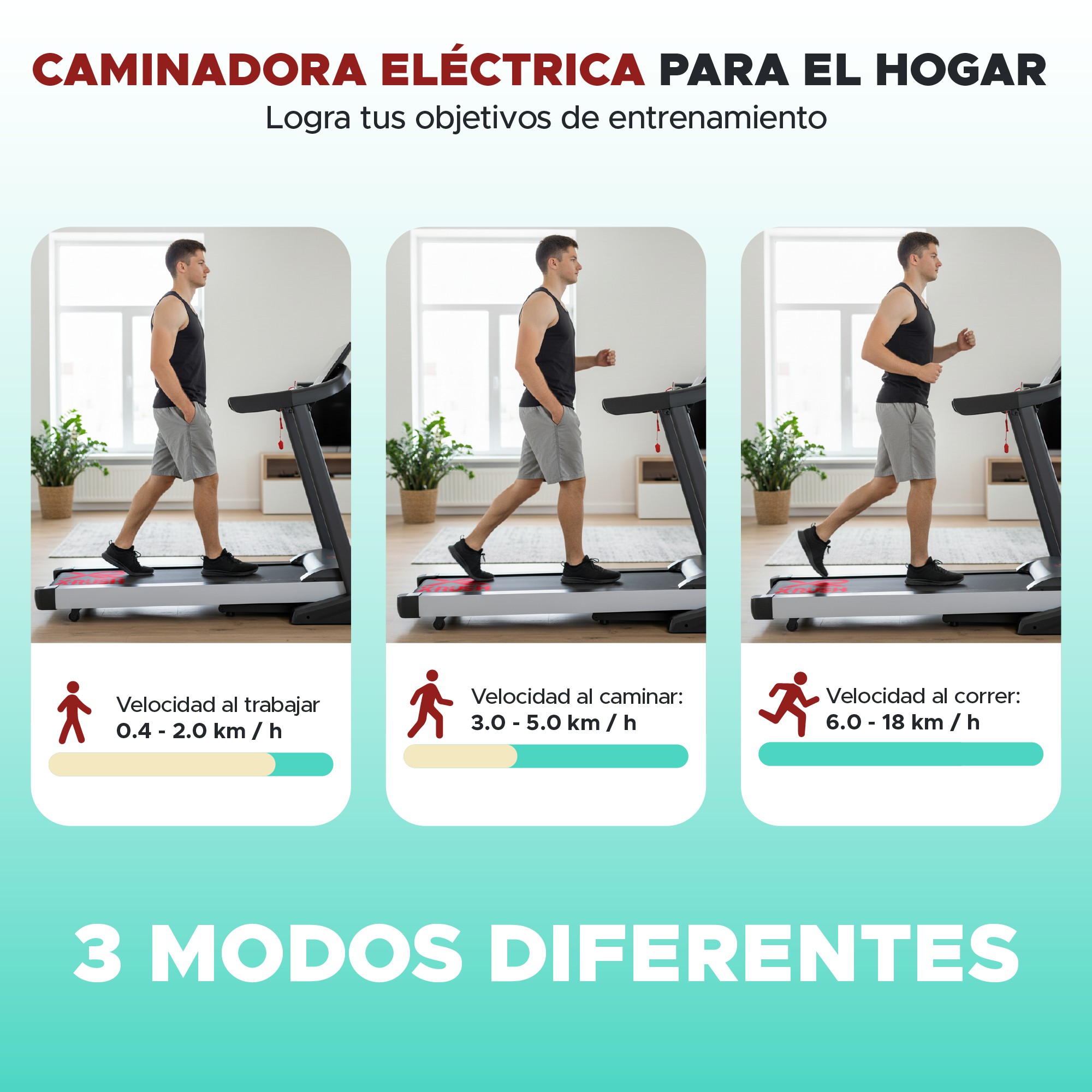 Caminadora El&eacute;ctrica X-Rush Thunder 18km/h &ndash; Plegable, Compacta Y Con Monitoreo De Progreso image number null