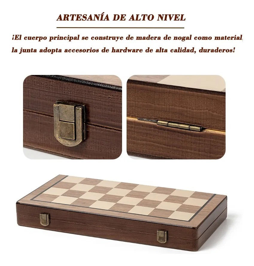 Tablero De Ajedrez De Madera Magnetismo image number null