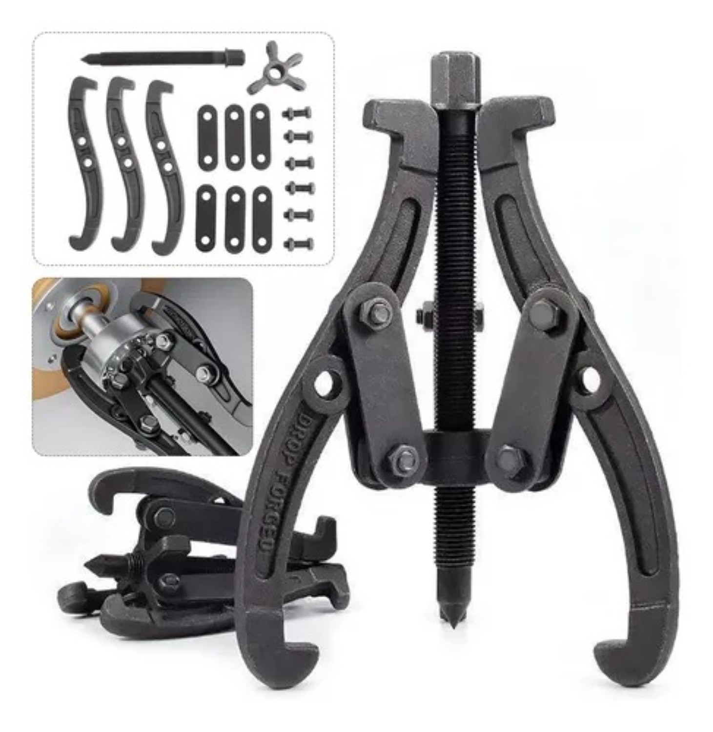 6'' Extractor Engranes Poleas Reversible Forja Brazos Mejora image number null