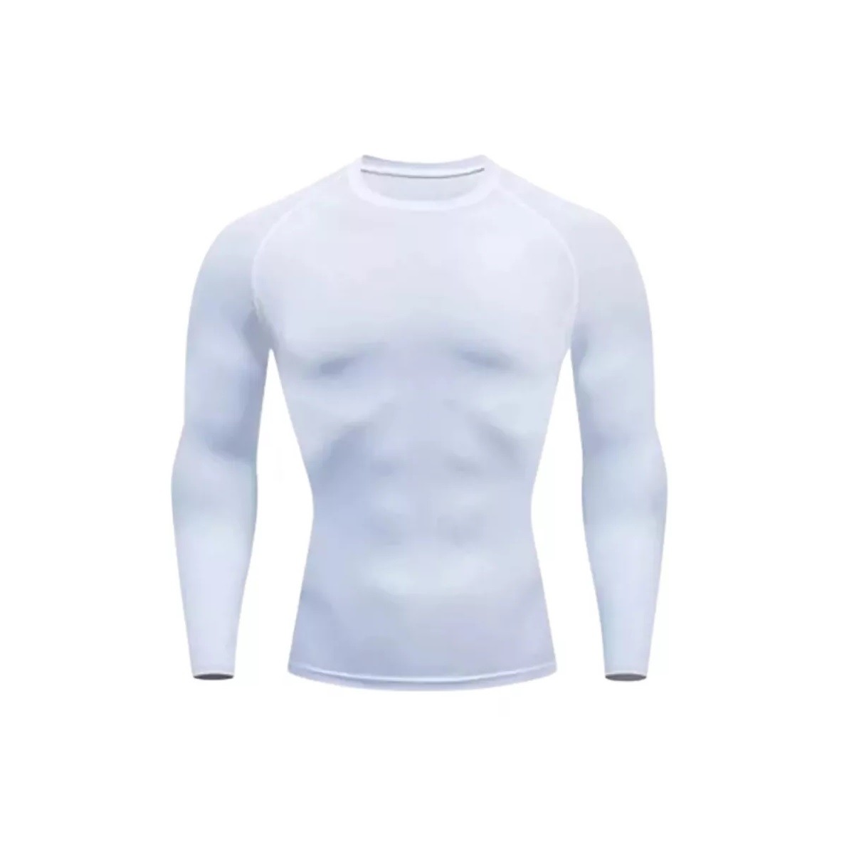 Playera Licra Deportiva Secado R&aacute;pido De Compresi&oacute;n Blanco G image number null