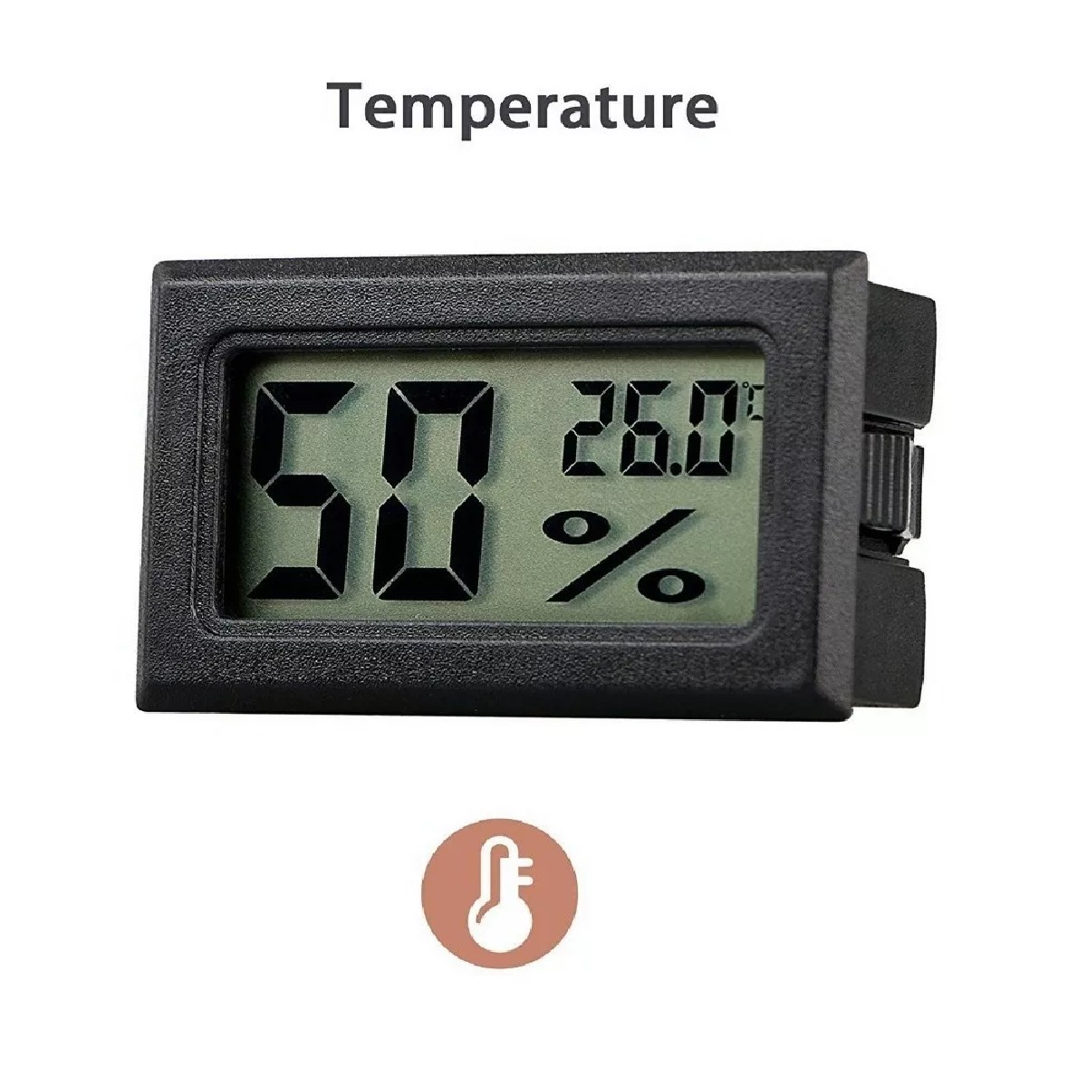 Termohigrometro Digital Termometro Sonda Medidor De Humedad Negro image number null