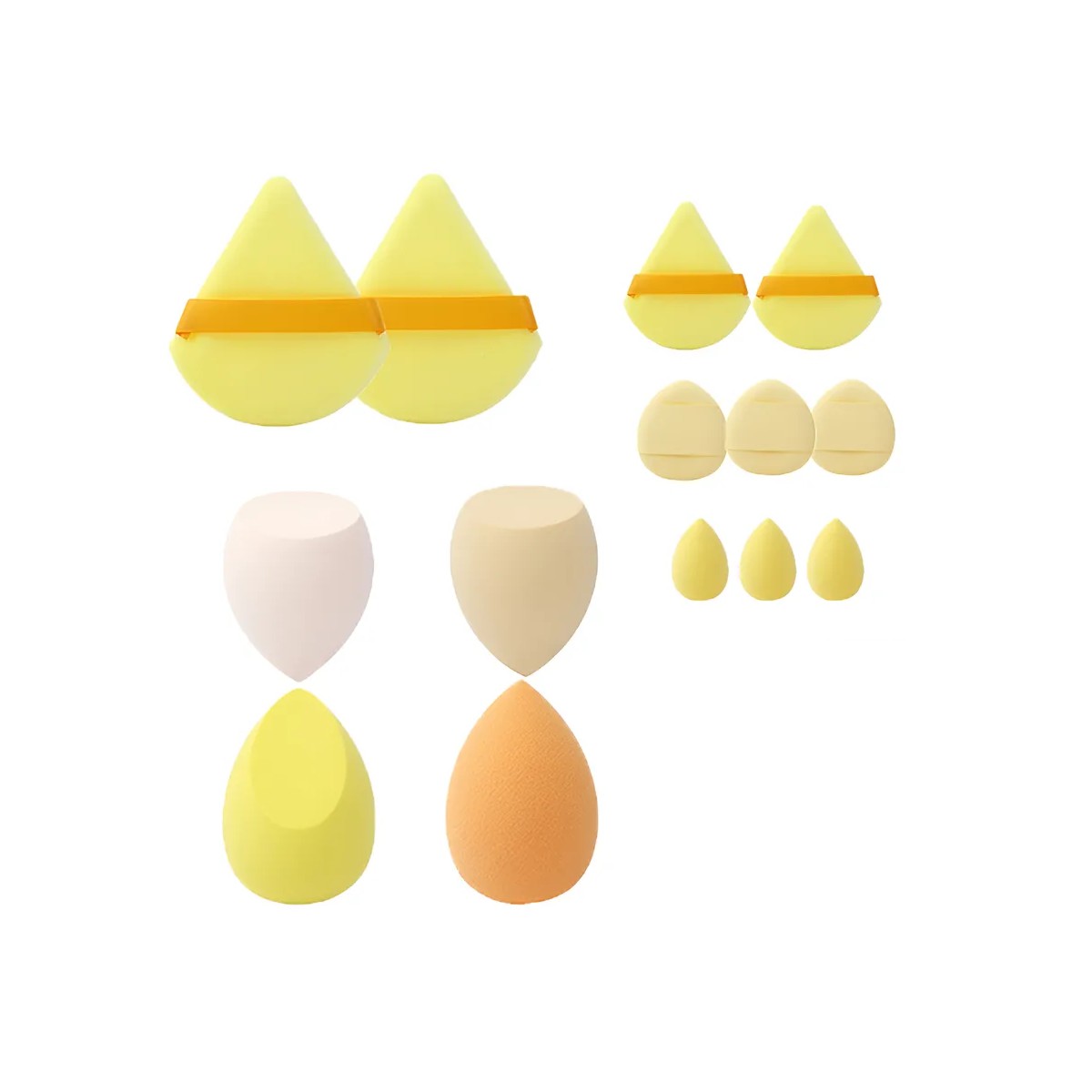 Kit Esponja Maquillaje En Polvo 14 Pcs Amarillo image number null