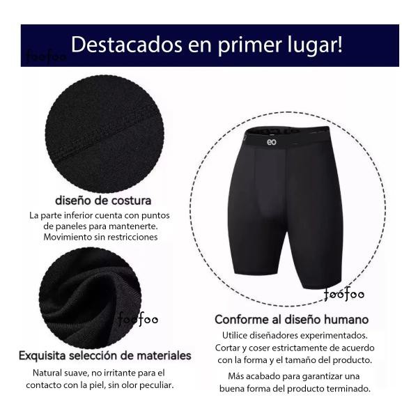 3p Licra Deportiva Shorts Gym Short Compresi&oacute;n Bolsa Celular Negro Blanco Gris image number null