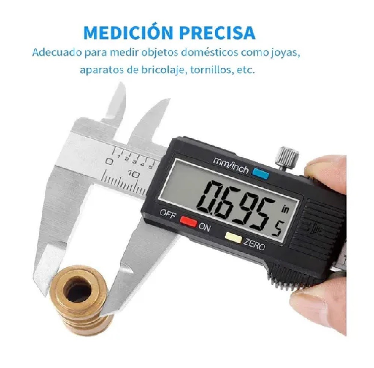 Calibrador Vernier Digital Pie De Rey Estuche Negro image number null