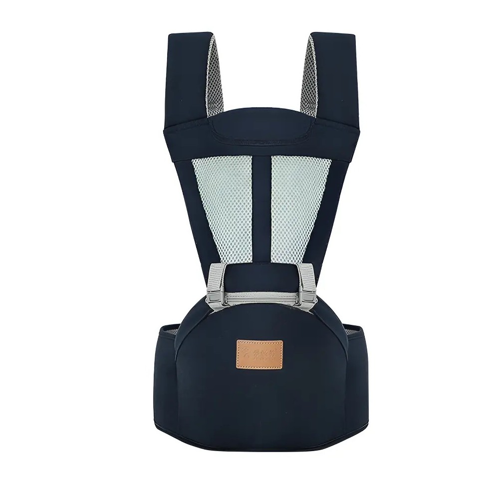 Mochila Cangurera Portabeb&eacute;s Ergonimica De 0-36 Meses AZUL MARINO GRIS image number null