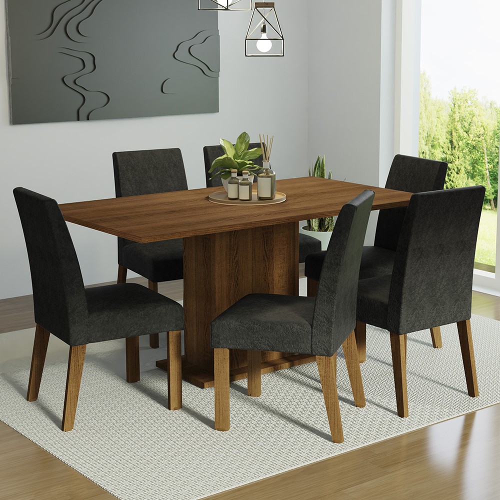 Juego de Comedor con Mesa y 6 Sillas Madesa Oxford Renata MM image number null